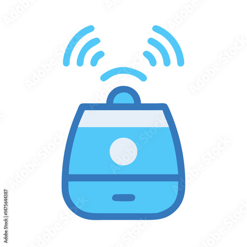 Light Blue Smart Diffuser Vector Illustration on Black