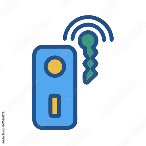 Smart Key Remote Control Vector Illustration Icon