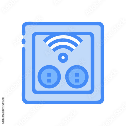 Smart home light switch with WiFi connectivity icon