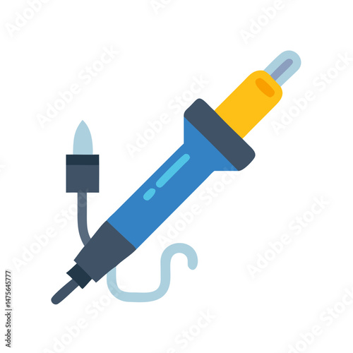 Soldering iron vector illustration, DIY electronic equipment concept