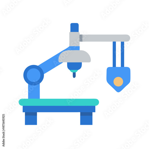 3D Printer Illustration: Technological Advancement and Manufacturing Concept