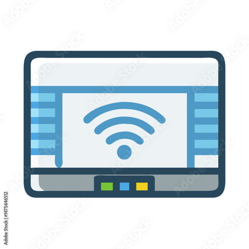 Modern Router Illustration for Networking, Internet, and Connectivity