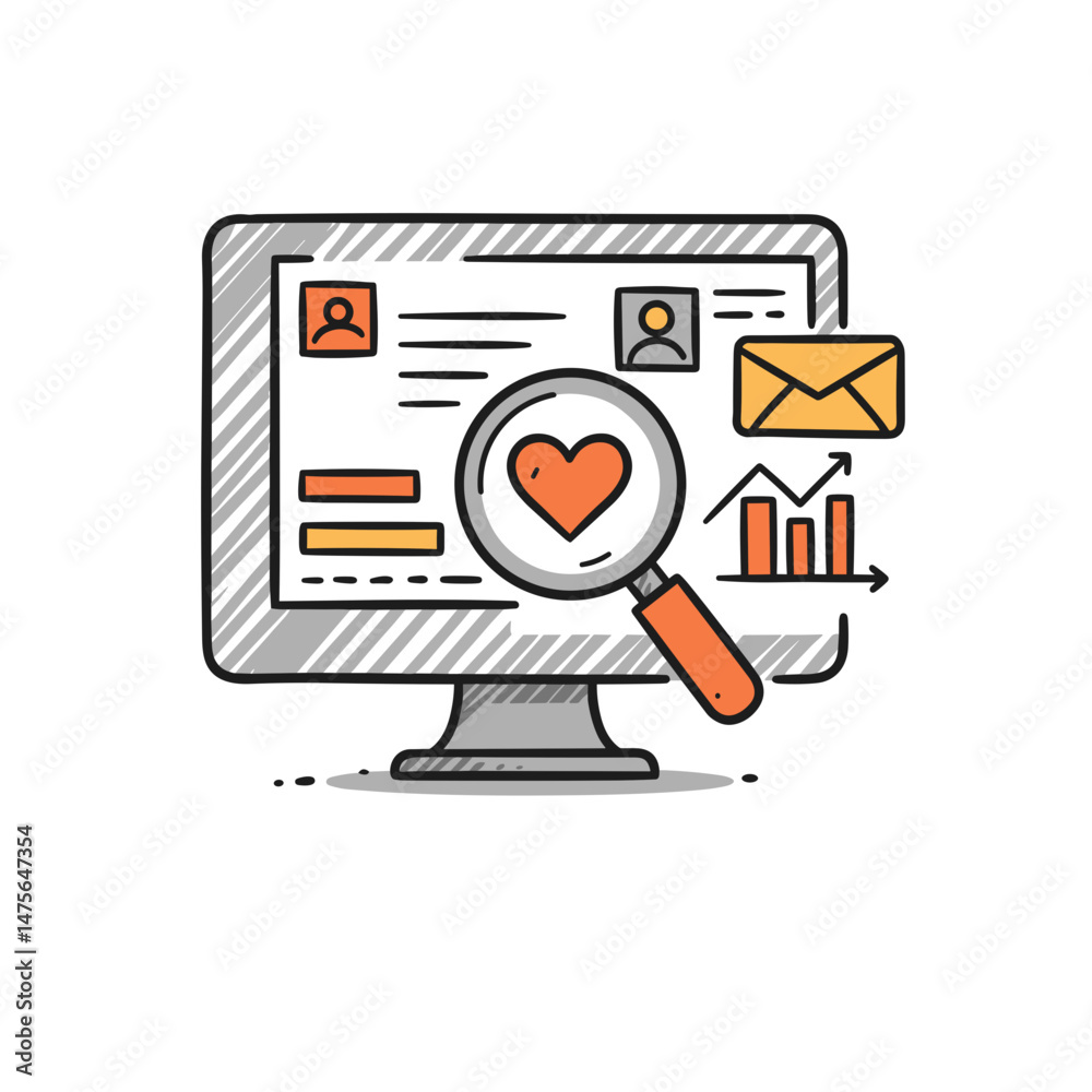 Social Media Metrics on Computer Screen, Digital Data Analysis for Social Media Marketing, Reports, Presentations, Websites, Articles. Social Media Metrics on Computer Screen, Digital Data Analysis for Social Media Marketing, Reports, Presentations, Websites, Articles.