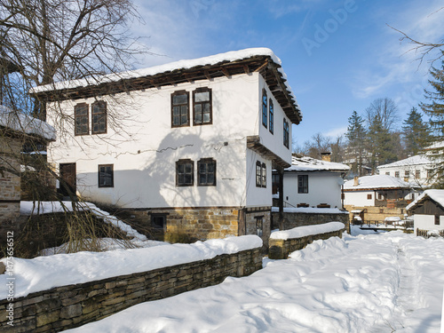 Winter view of village of Bozhentsi, Bulgaria
