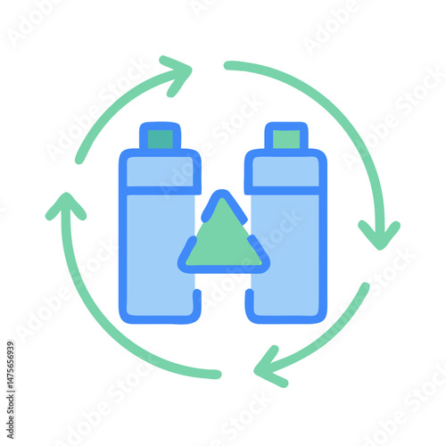 Recycling plastic bottles in a circular process for environment