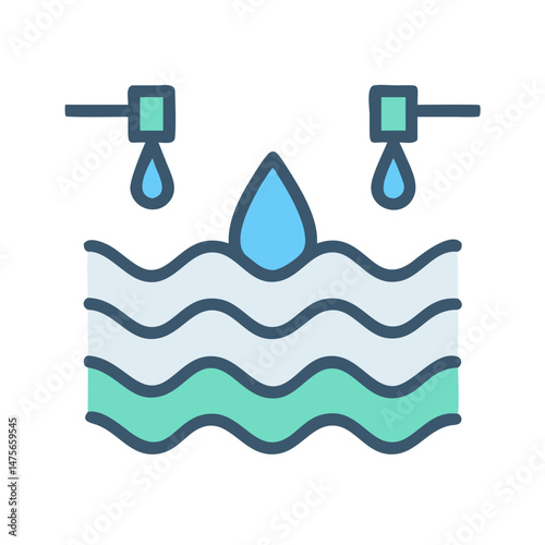 Water Conservation, Drip Irrigation, Efficient Water Use Illustration