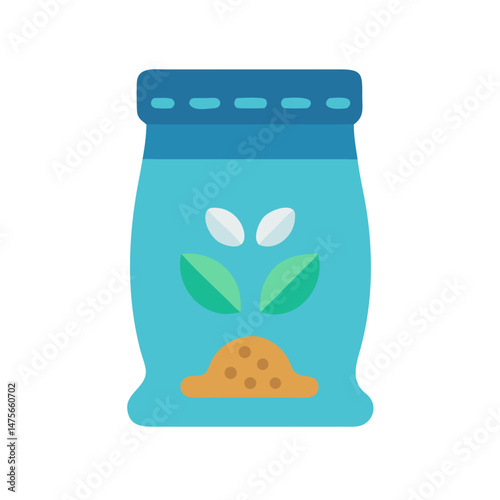 Seed bag icon for agriculture, plant, and gardening