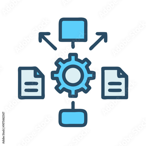 Workflow Management: Data Processing and Information Flow Diagram