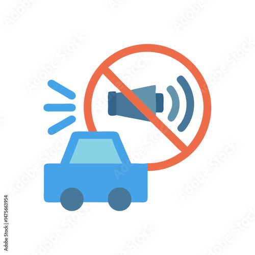 No car audio system icon symbol illustration
