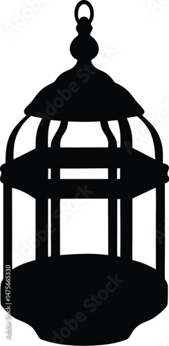 Bird cage silhouette, Bird cage silhouette vector, vintage birdcages with bird, bird cage icon
