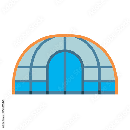 Simple greenhouse vector illustration for web and design