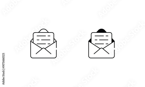 Email support icons set vector stock illustration