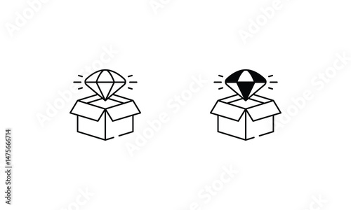 Product launch icons set vector stock illustration