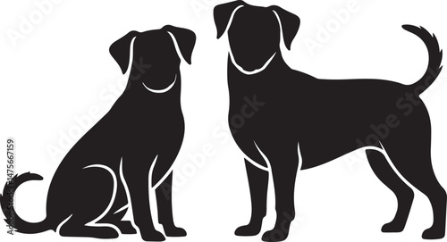 Loyal Dog Sitting Silhouette

Playful Puppy Running Vector

Dog with Paw Up Silhouette Scene

Alert Guard Dog Vector Design

Dog and Owner Walking Silhouette