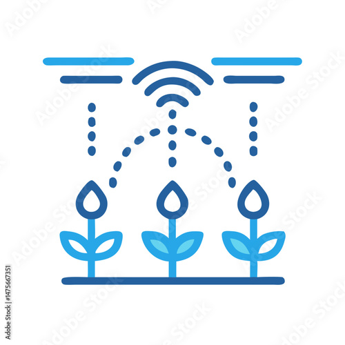 Smart agriculture icon, iot farming technology and innovation