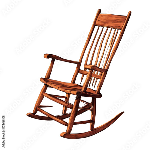 wooden rocking chair
