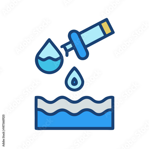 Water Quality Testing or Analysis with a test tube