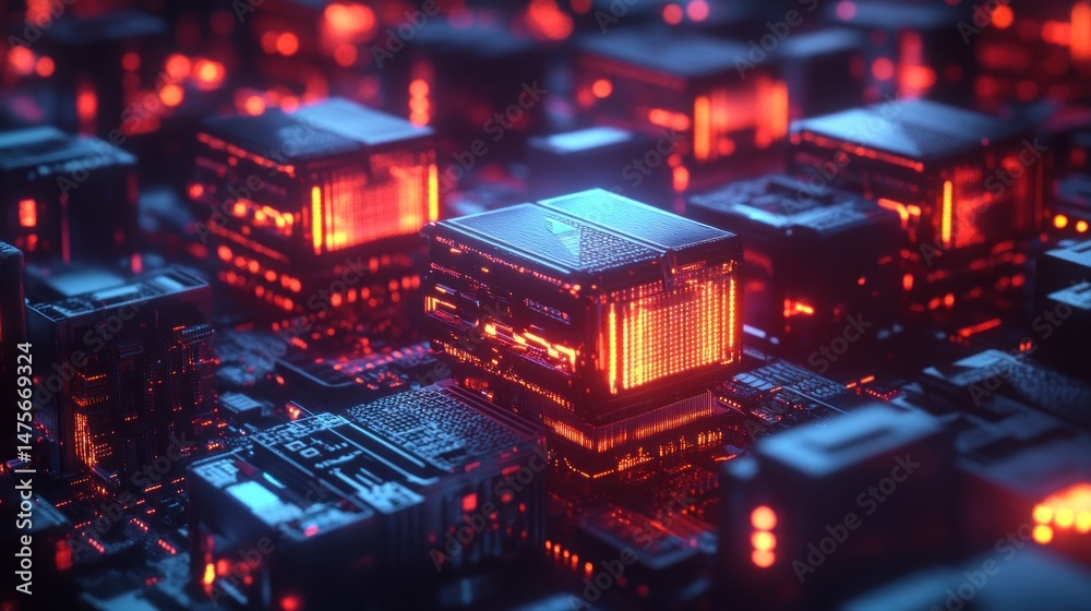 Obraz premium Abstract digital network (3)