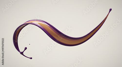 Fluid Motion With Contrasting Hues Create an Abstract Artistic Expression