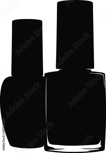 Nail polish bottle silhouette, Nail polish silhouette vector, Nail polish bottle icon