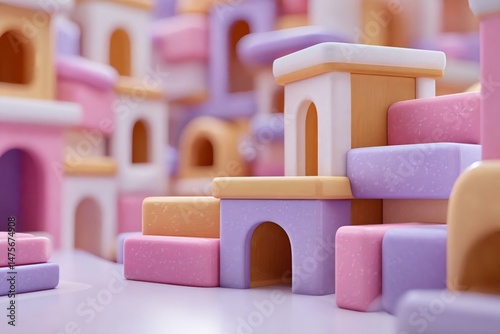 Colorful Building Blocks for Creative Play and Learning Activities