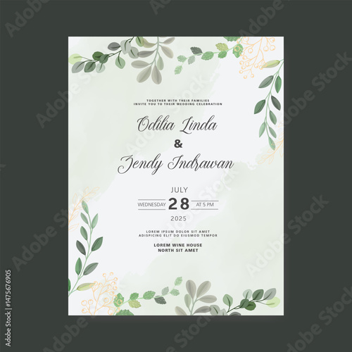 wedding invitation concept template