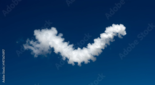 Serene Blue Sky With Unique Shaped Cloud Formation Against Azure Backdrop