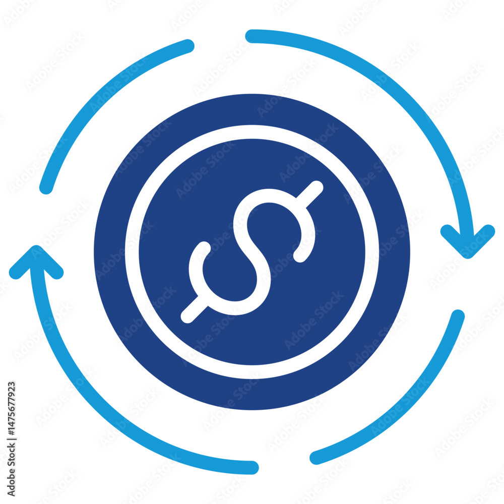 Obraz premium Currency Flow Icon