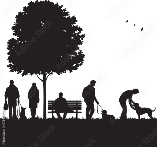 Loyal Dog Sitting Silhouette

Playful Puppy Running Vector

Dog with Paw Up Silhouette Scene

Alert Guard Dog Vector Design

Dog and Owner Walking Silhouette