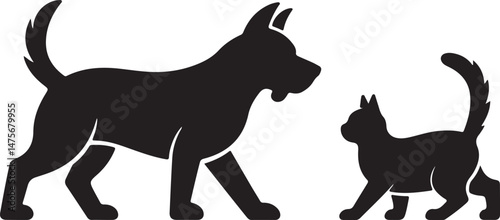 Loyal Dog Sitting Silhouette

Playful Puppy Running Vector

Dog with Paw Up Silhouette Scene

Alert Guard Dog Vector Design

Dog and Owner Walking Silhouette