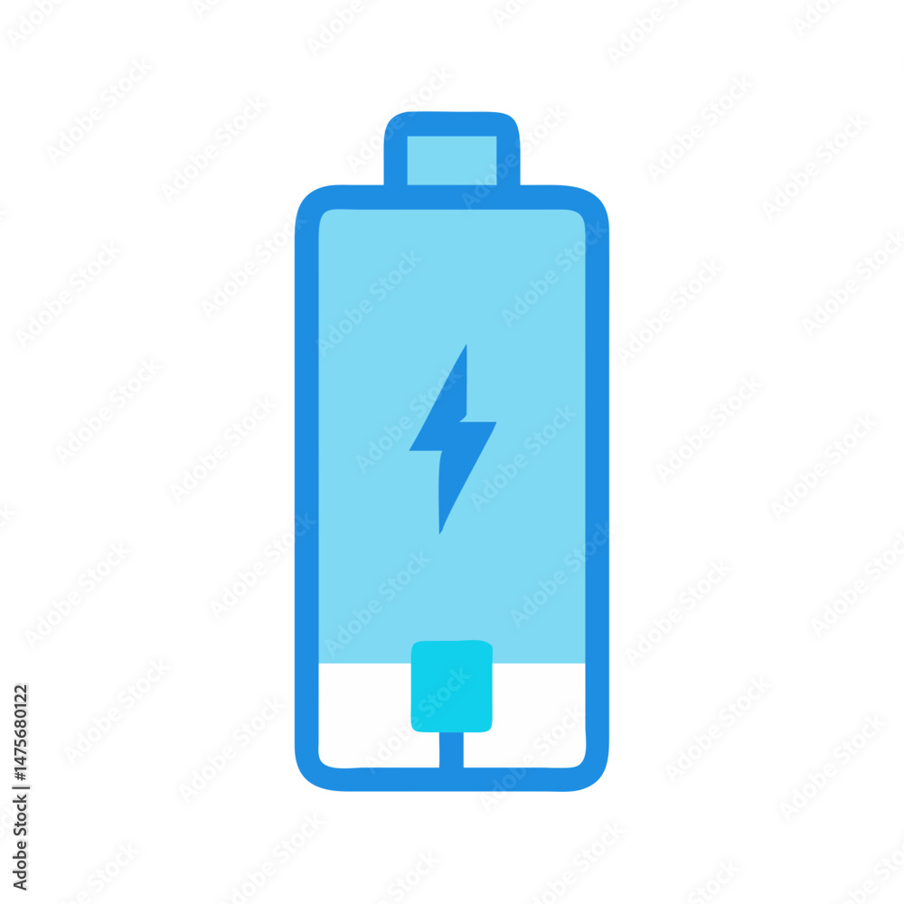 Charging battery icon with lightning bolt. Energy illustration. Charging battery icon with lightning bolt. Energy illustration.