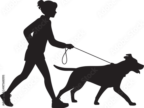 Loyal Dog Sitting Silhouette

Playful Puppy Running Vector

Dog with Paw Up Silhouette Scene

Alert Guard Dog Vector Design

Dog and Owner Walking Silhouette
