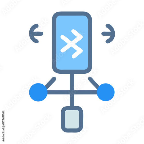 Illustration: Bluetooth Wireless Technology with Device Connectivity Concept