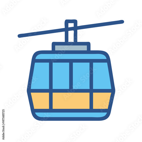 Icon of a gondola, cable car, aerial tramway