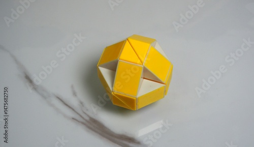 Yellow Geometric Polyhedron
