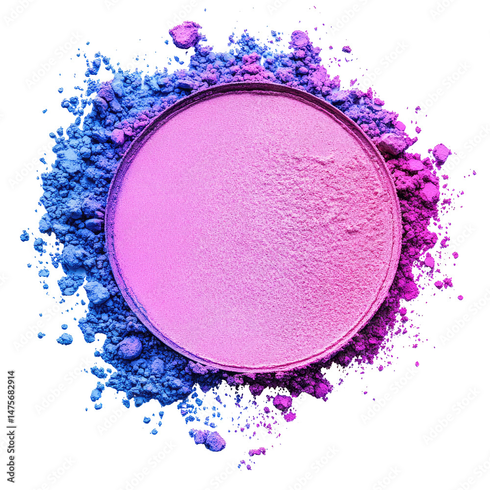 Pink and blue cosmetic powder Pink and blue cosmetic powder