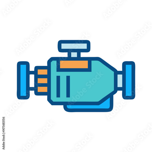 Engine Icon: Vehicle, Internal Combustion, Mechanical, Automotive, Car