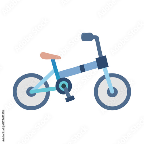 Modern Flat Style Kids Tricycle Bike Illustration Vector