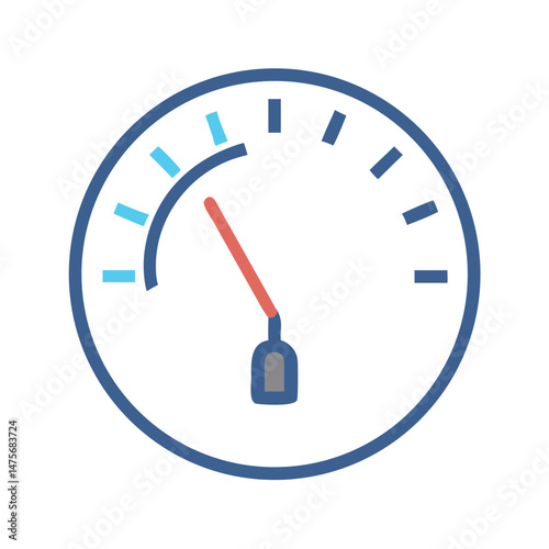 Speedometer vector icon illustration on black background