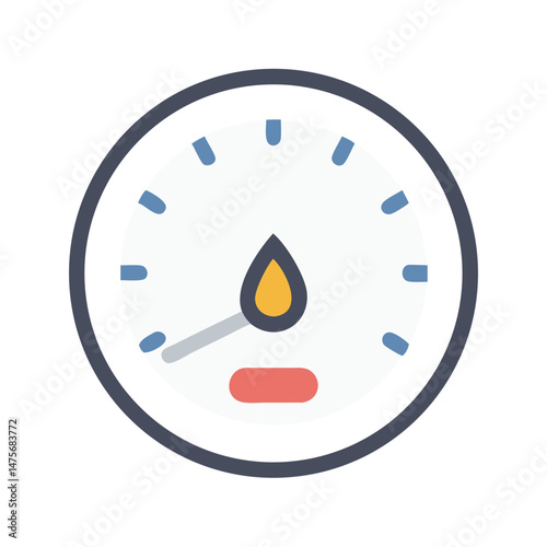 Gauge vector graphic: meter, measurement, speed, pressure concept