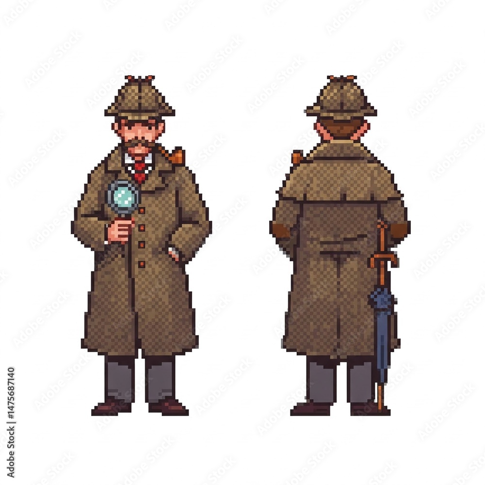 Obraz premium Pixel-perfect Victorian detective