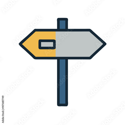 Direction sign with arrows on black background, vector