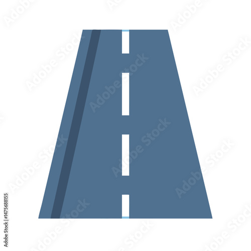 Road with dashed lines illustration on black background