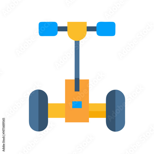 Two-Wheeled Self-Balancing Electric Scooter on Black Background