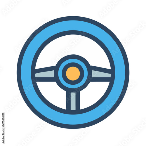 Illustration of steering wheel on black background stock photo