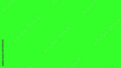 Meteors on green screen