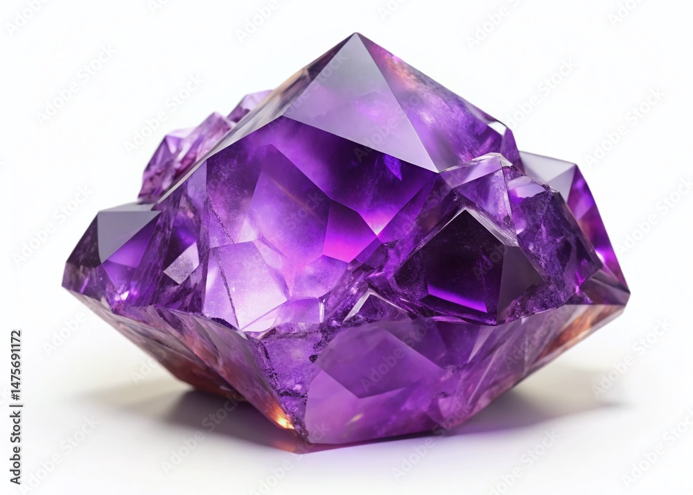 Amethyst Crystal Nugget: Isolated Violet Gem for Web Design & Esoteric Imagery Amethyst Crystal Nugget: Isolated Violet Gem for Web Design & Esoteric Imagery