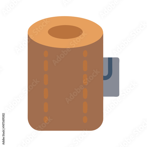 Roll of Paper Towels Icon with Dispenser