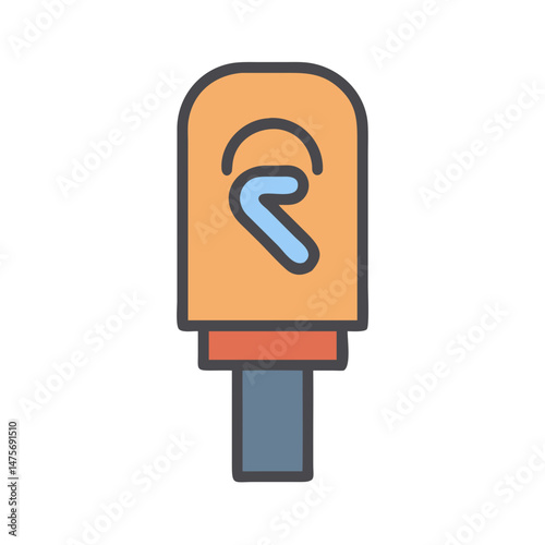 Retro Cartoon Mailbox Illustration with Blue Letter Design