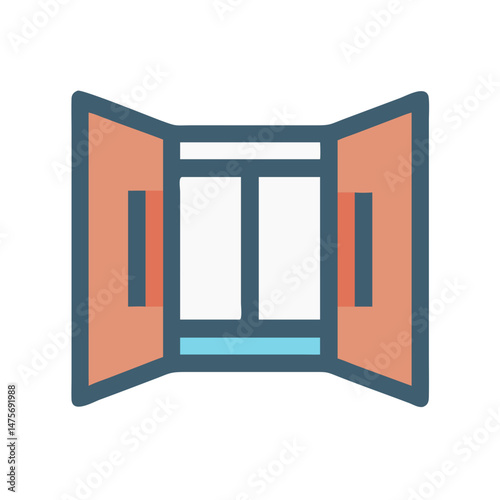 Open Window Icon: Architecture, View, and Fresh Air